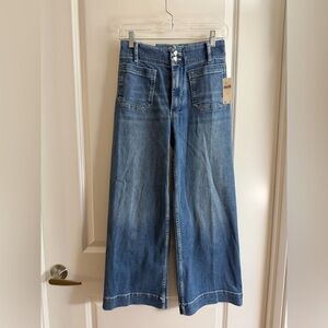 Maeve Collete Crop High-Rise Wide Leg Jeans Size 24 Jadore Wash